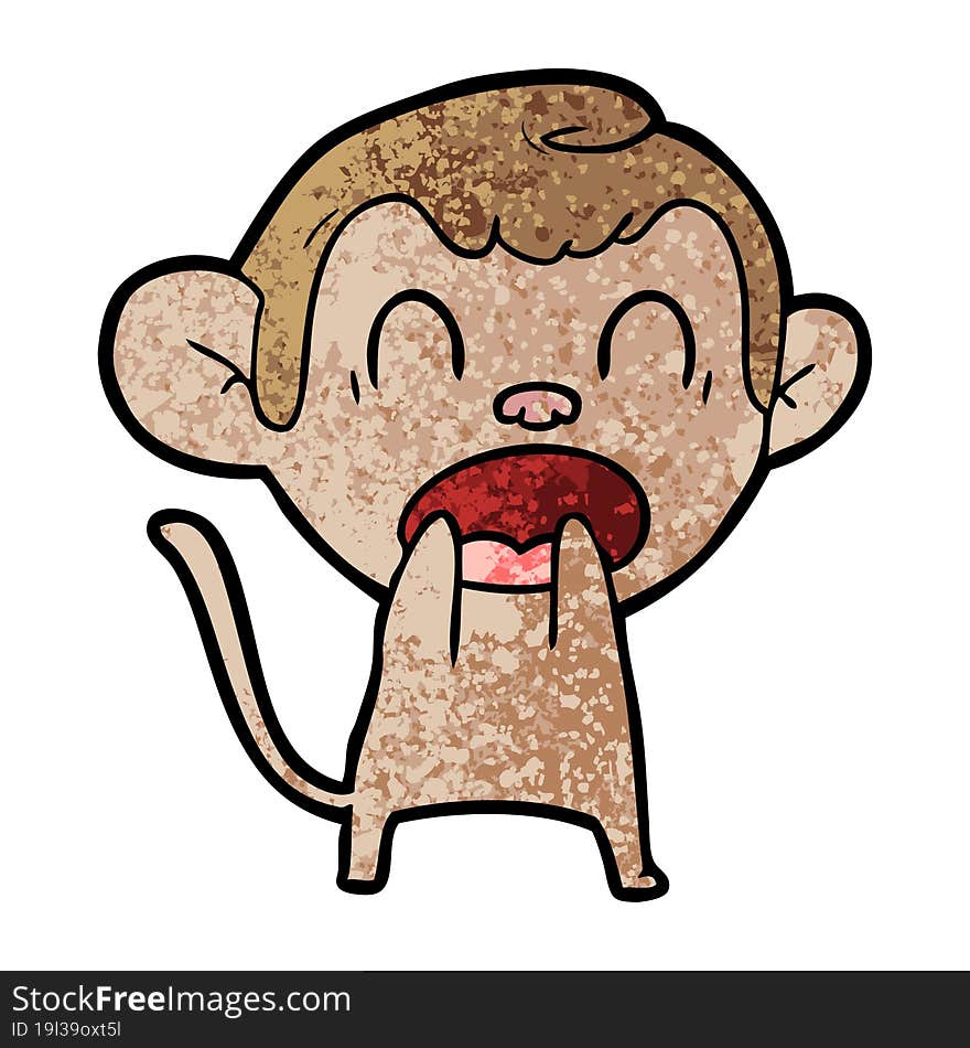 shouting cartoon monkey. shouting cartoon monkey