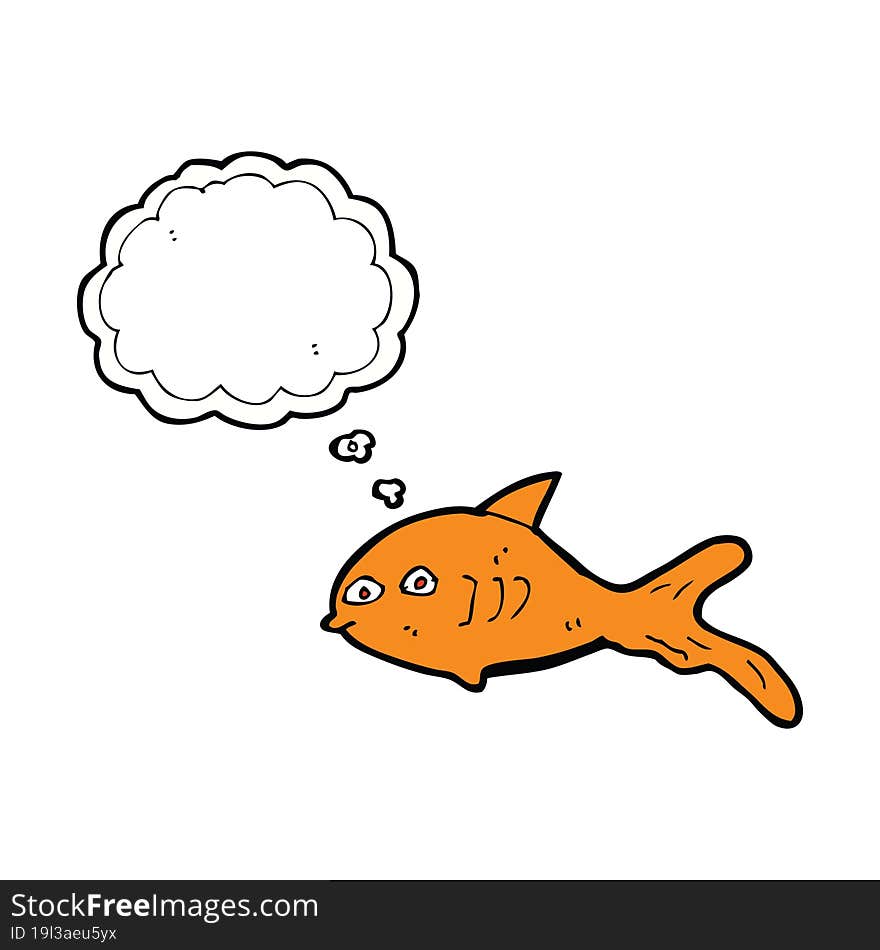 Cartoon Fish With Thought Bubble