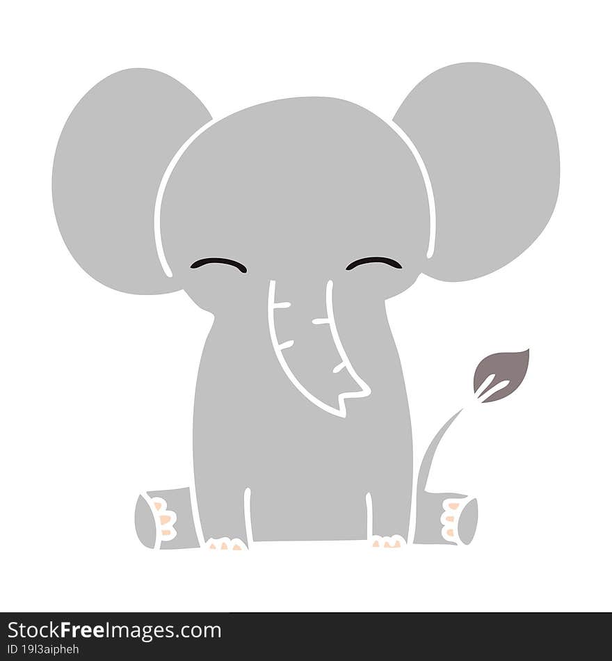 quirky hand drawn cartoon elephant