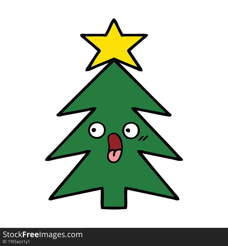 Cute Cartoon Christmas Tree