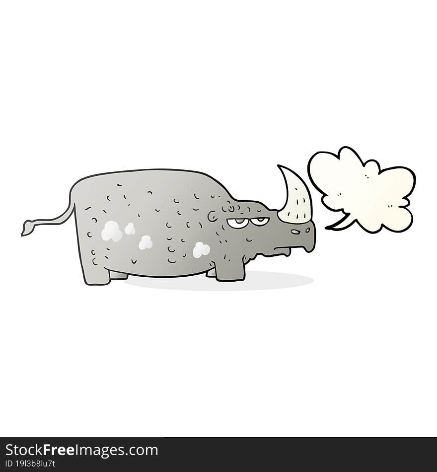 speech bubble cartoon rhino