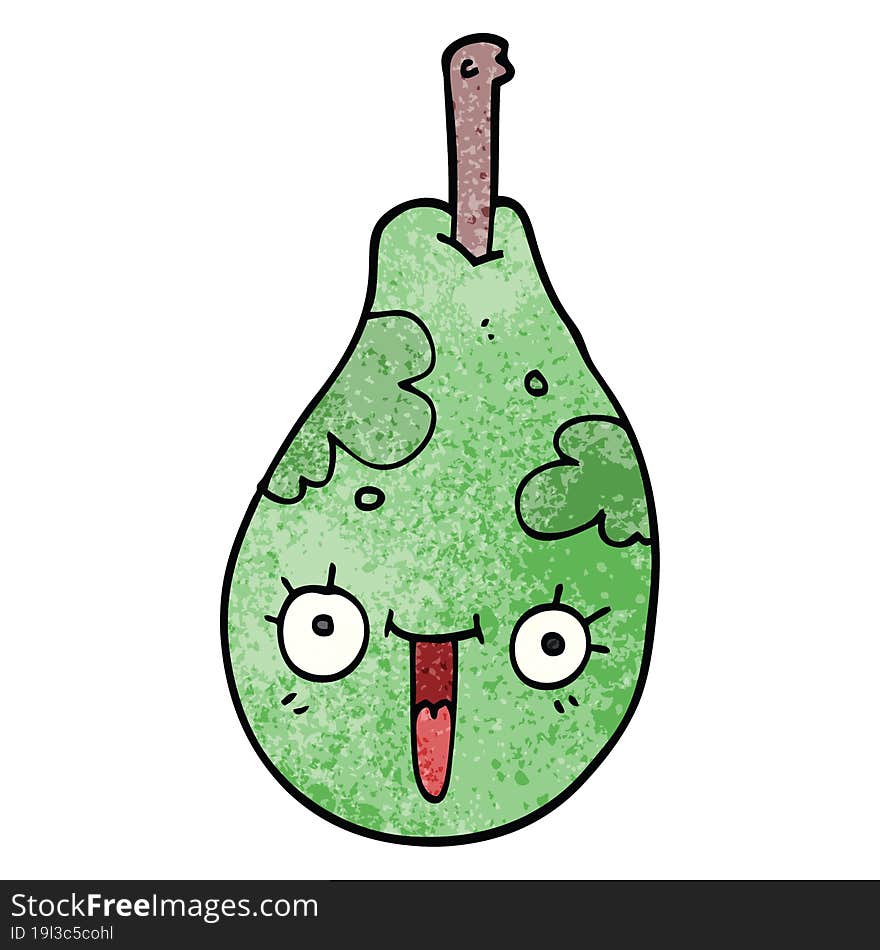 cartoon doodle fresh pear