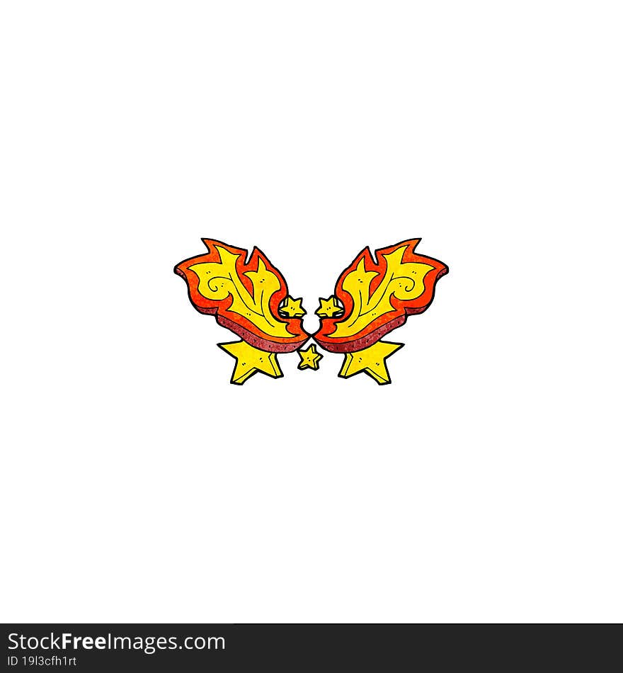 cartoon flame design element