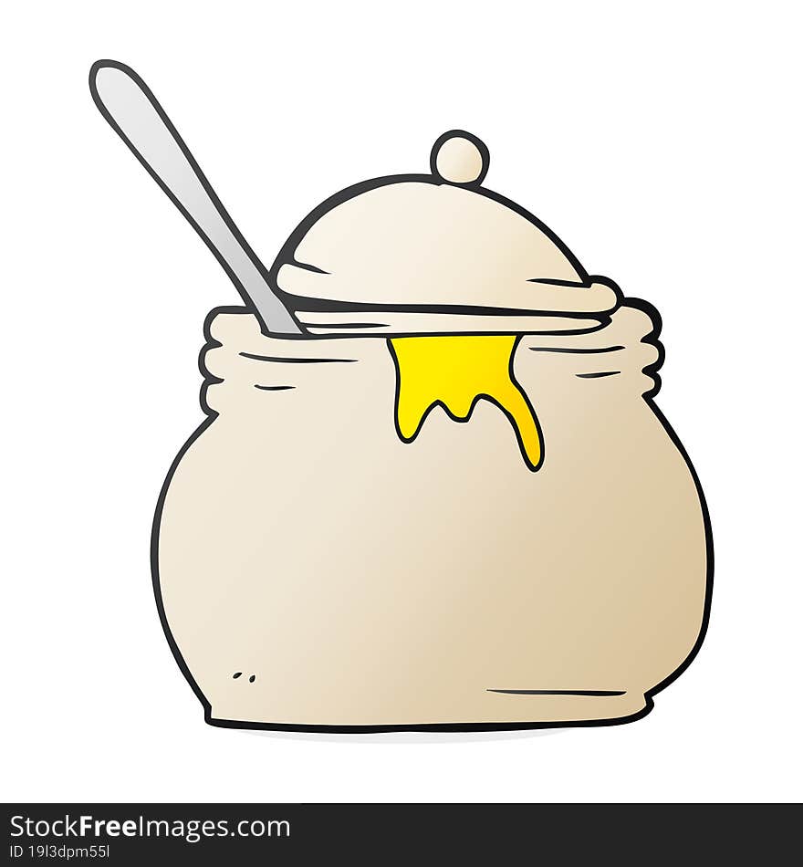 cartoon mustard pot