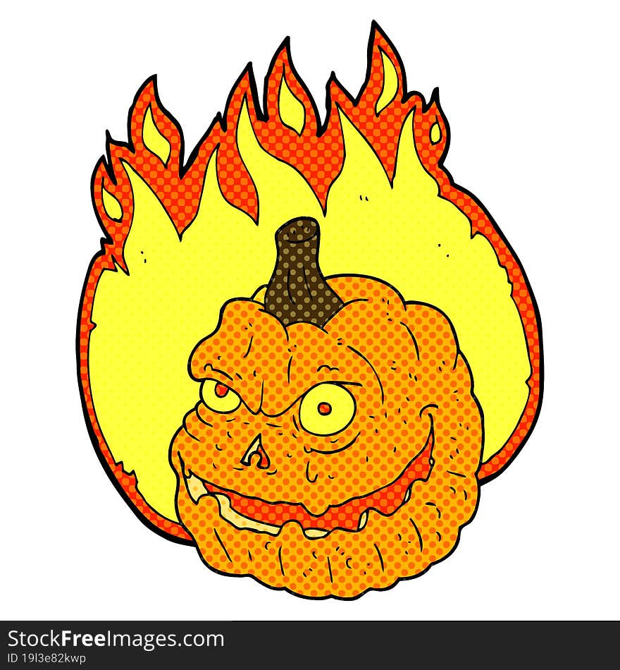 Cartoon Spooky Pumpkin