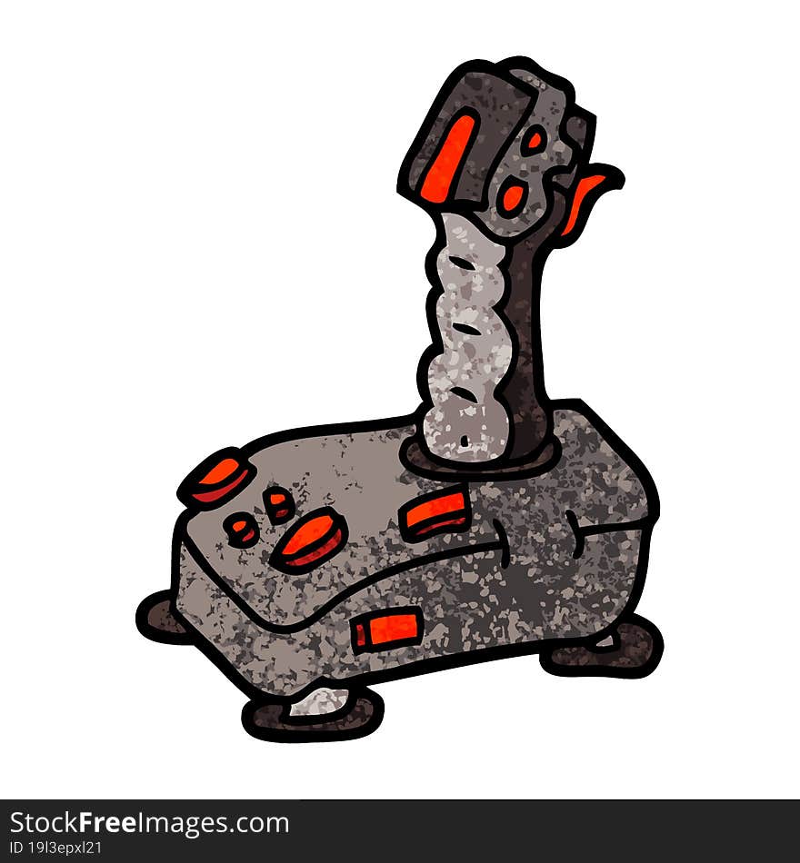 grunge textured illustration cartoon joystick