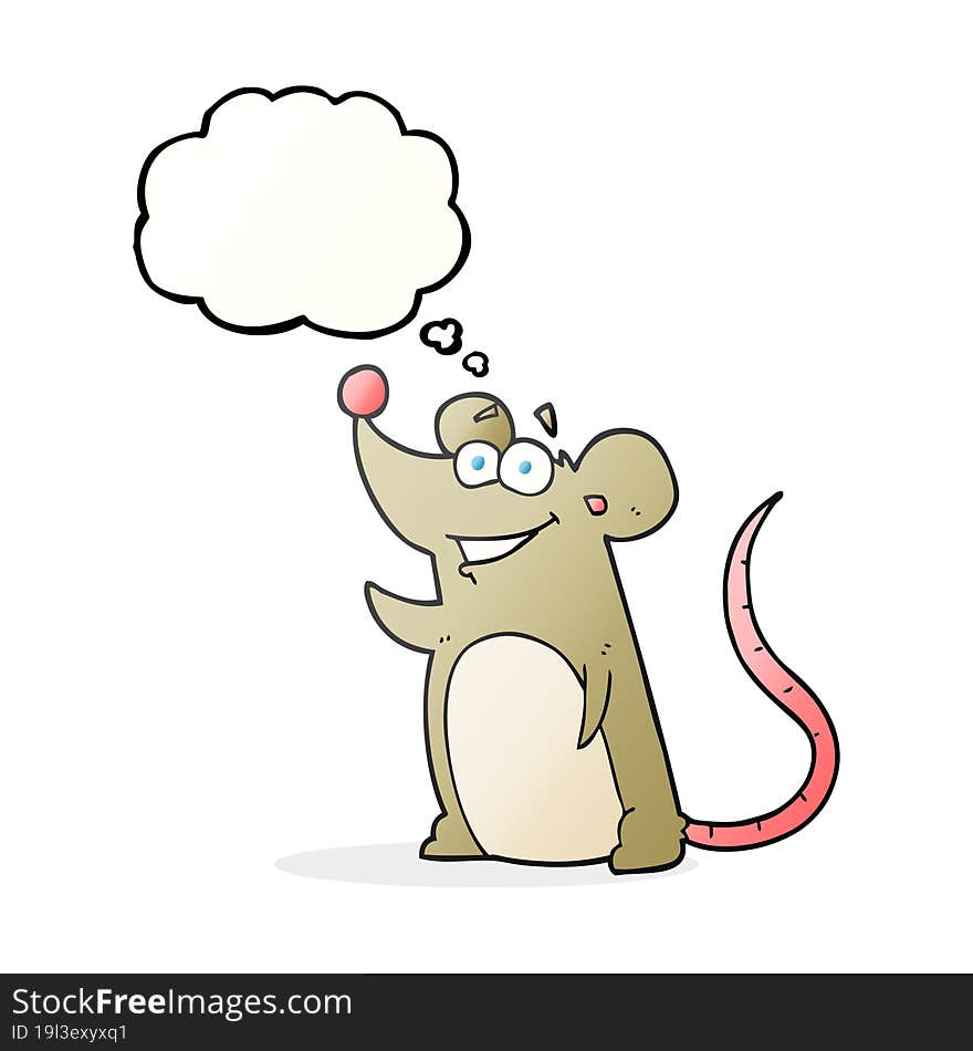 Thought Bubble Cartoon Mouse