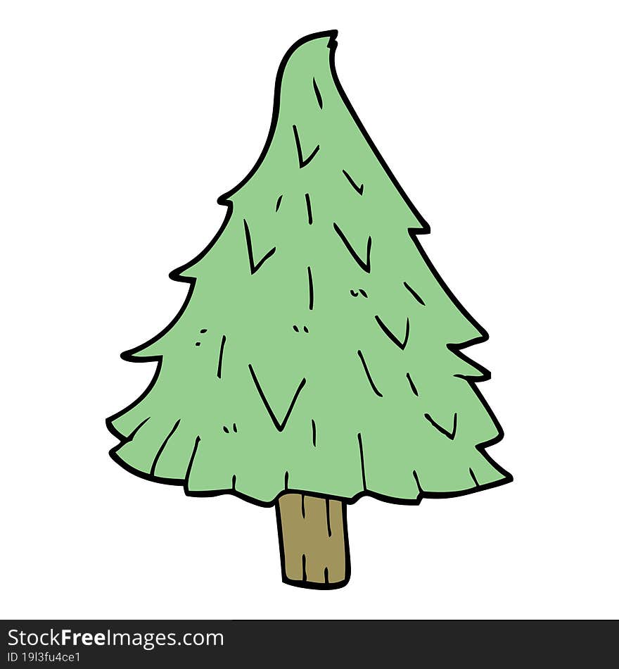 cartoon doodle christmas tree