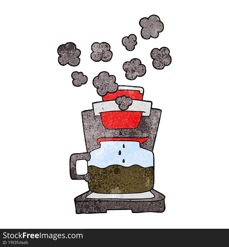 textured cartoon coffee maker