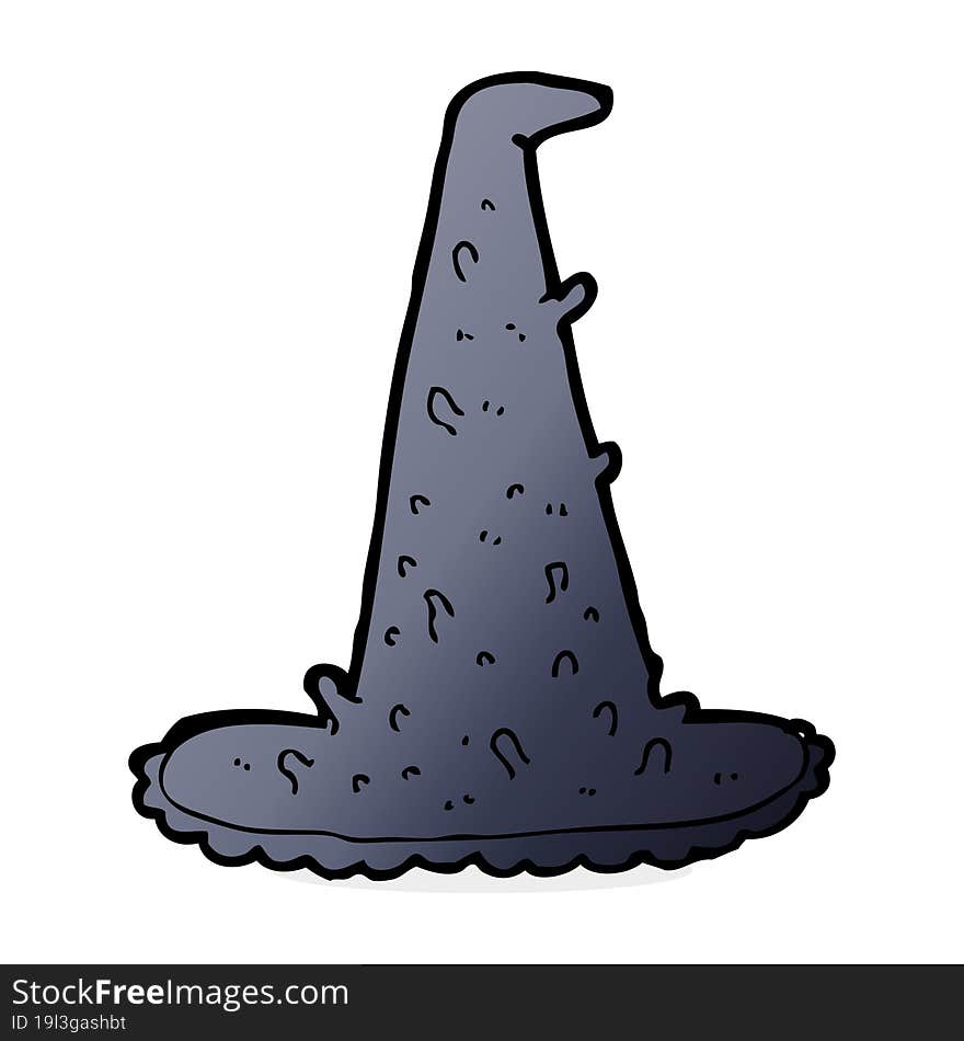 cartoon spooky witch hat