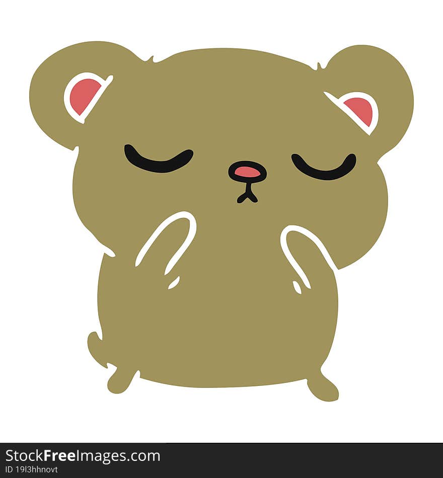 cartoon of a cute bear