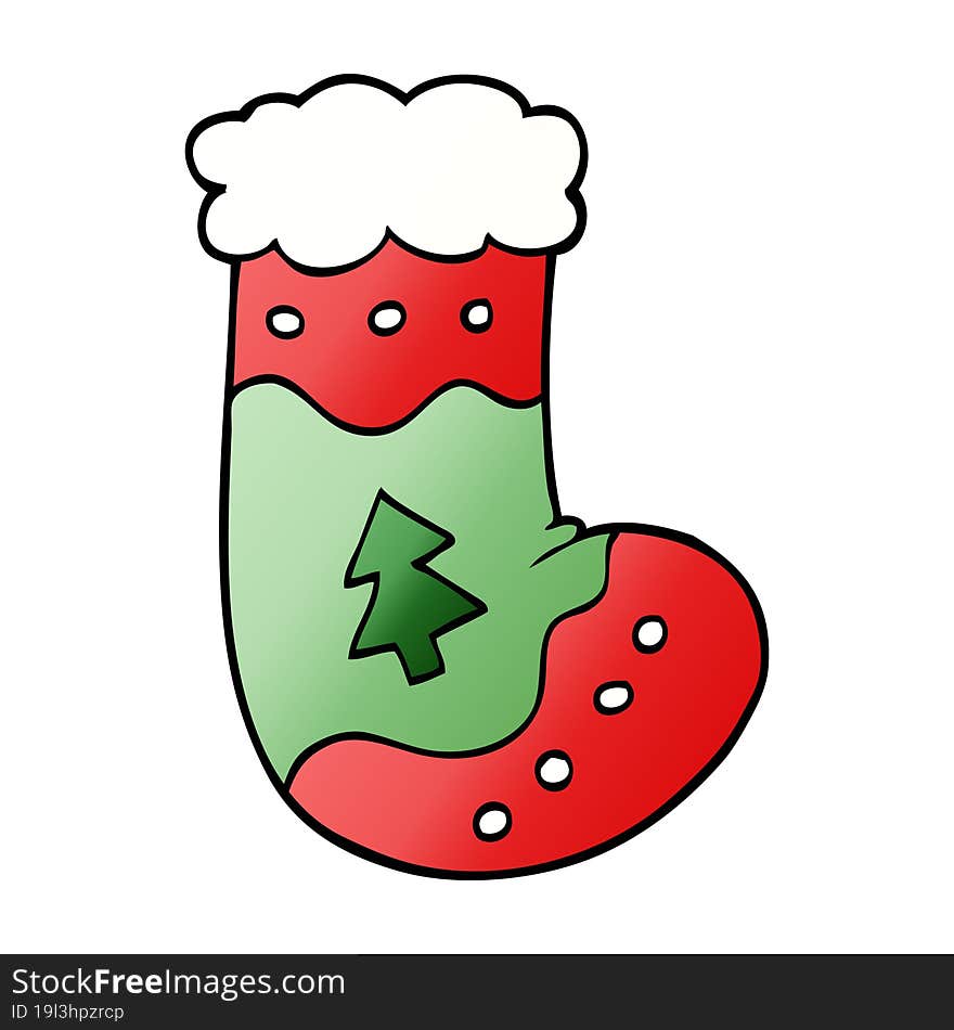 cartoon doodle christmas stockings