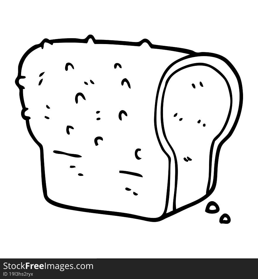 Line Drawing Cartoon Loaf Of Bread