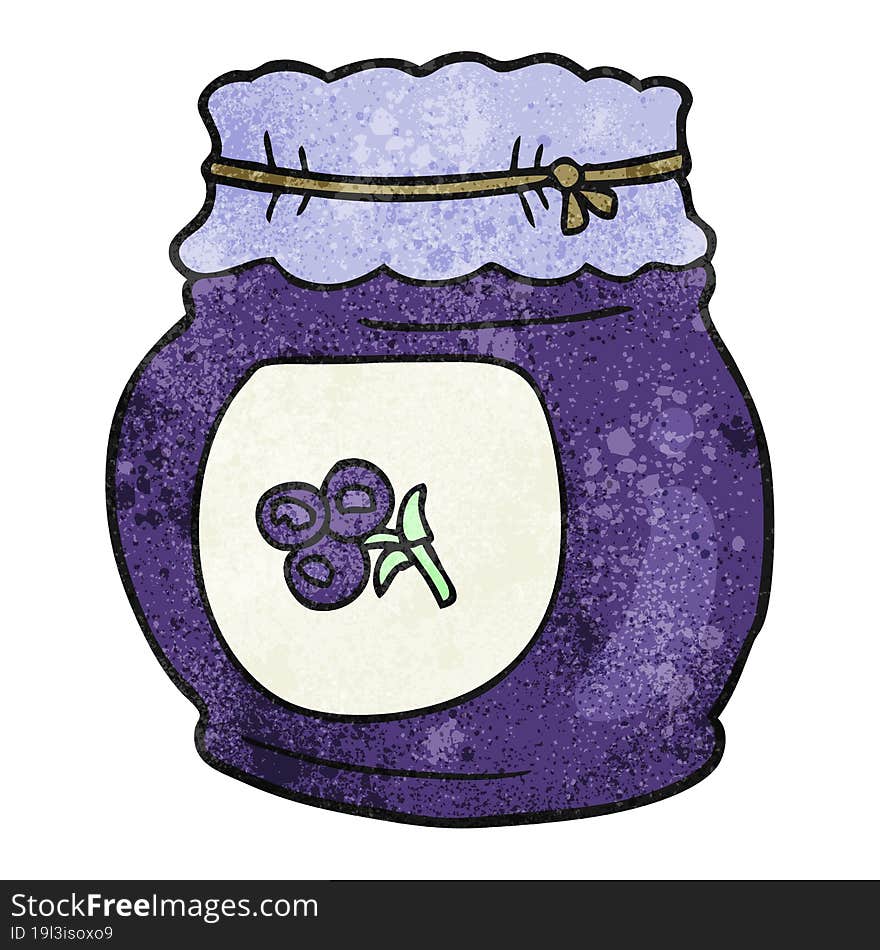 Textured Cartoon Blueberry Jam