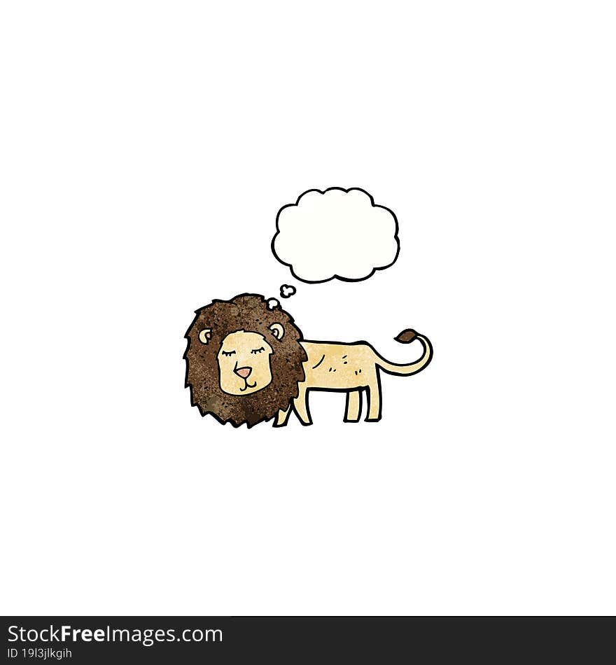 skinny lion cartoon