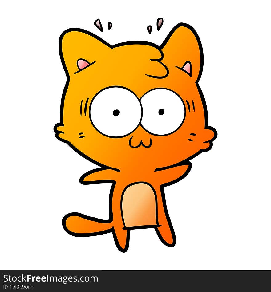 cartoon surprised cat. cartoon surprised cat