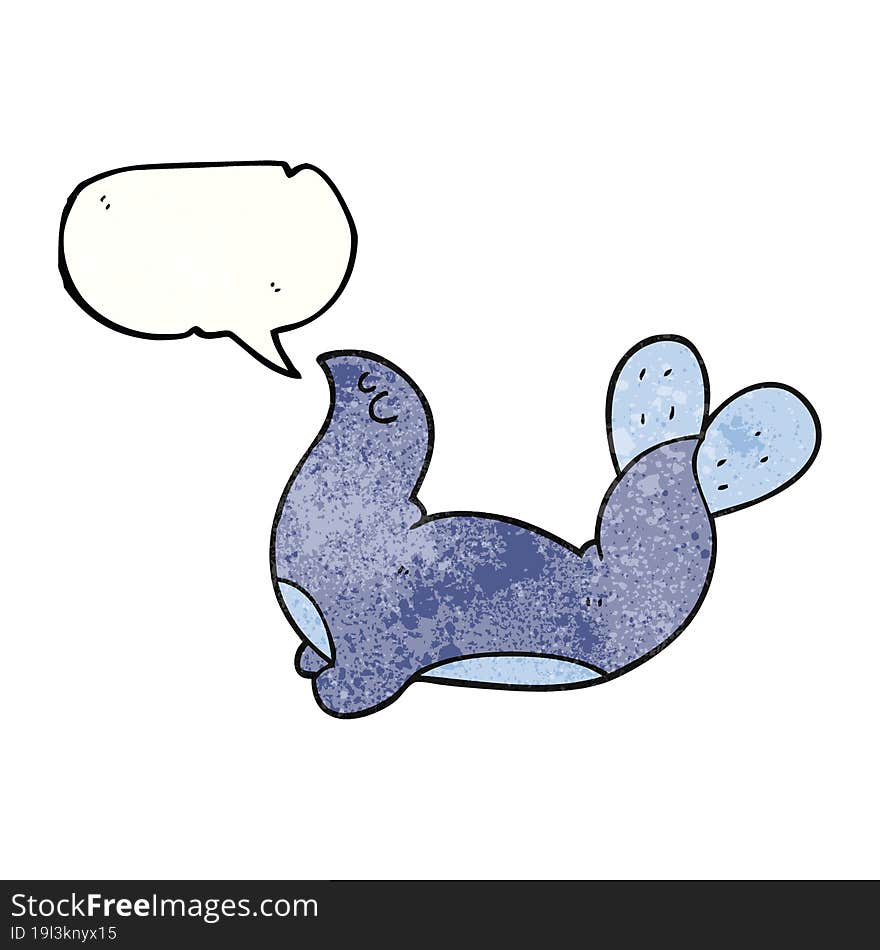 Speech Bubble Textured Cartoon Seal