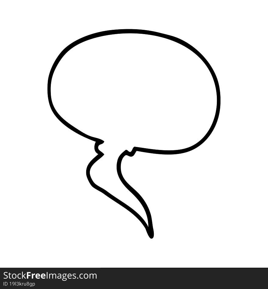 line drawing cartoon speech bubble