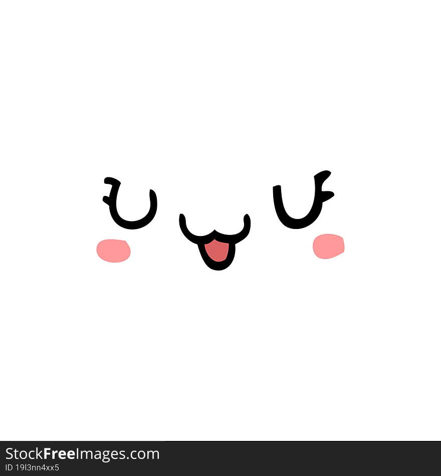 cute happy cartoon face