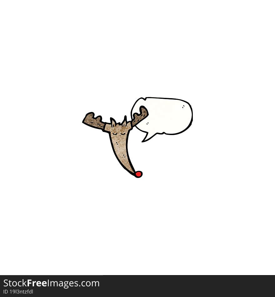 reindeer face cartoon