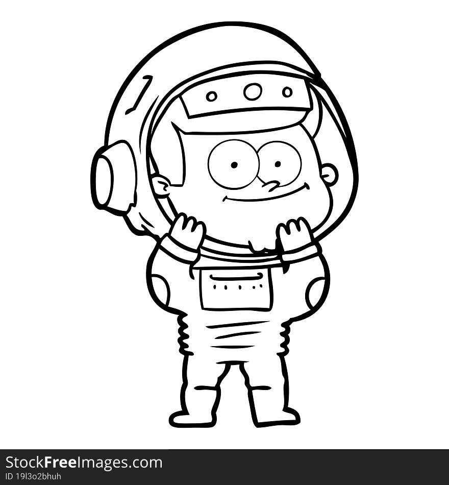 happy astronaut cartoon. happy astronaut cartoon