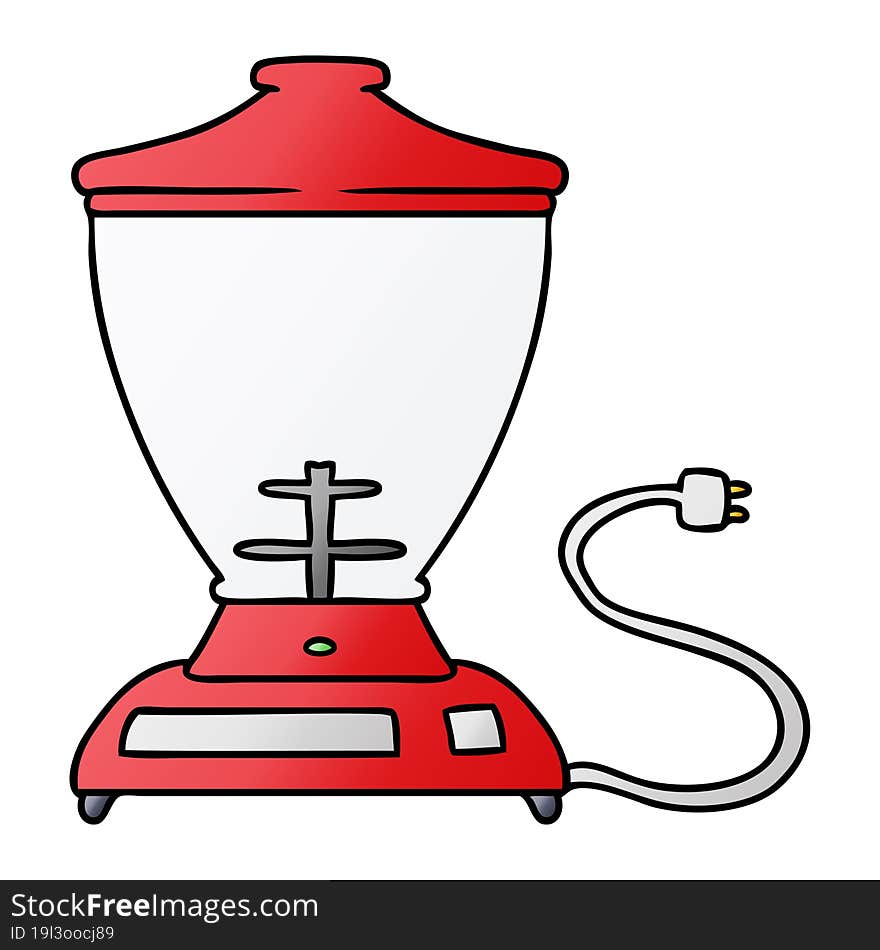 Gradient Cartoon Doodle Of A Food Blender