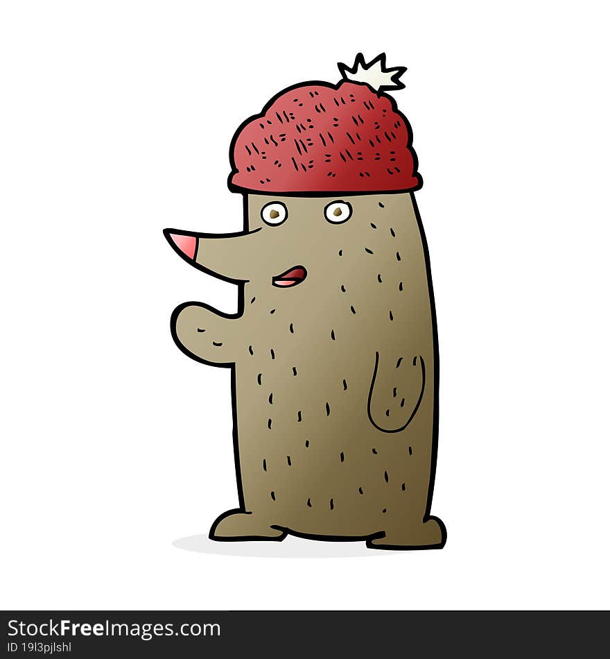 cartoon bear in hat