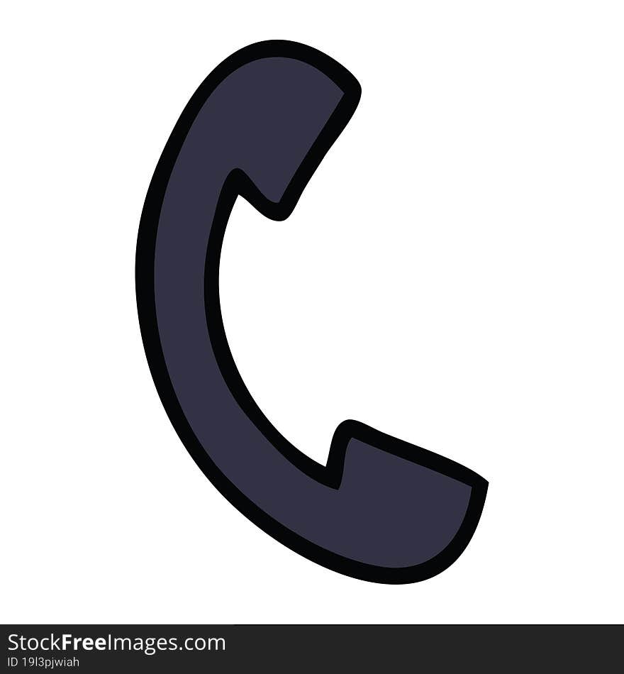 cute cartoon telephone handset