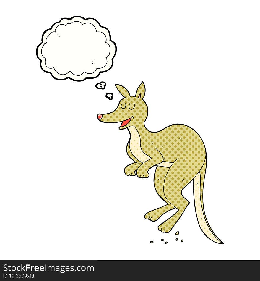 Thought Bubble Cartoon Kangaroo