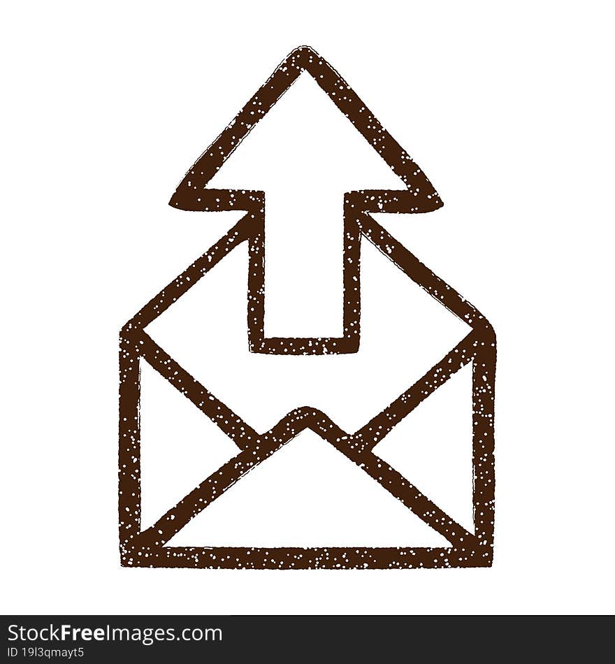 Email Symbol Charcoal Drawing