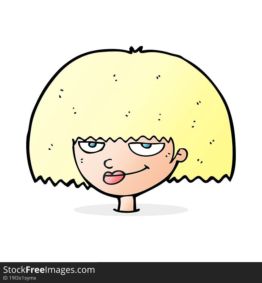 cartoon mean female face