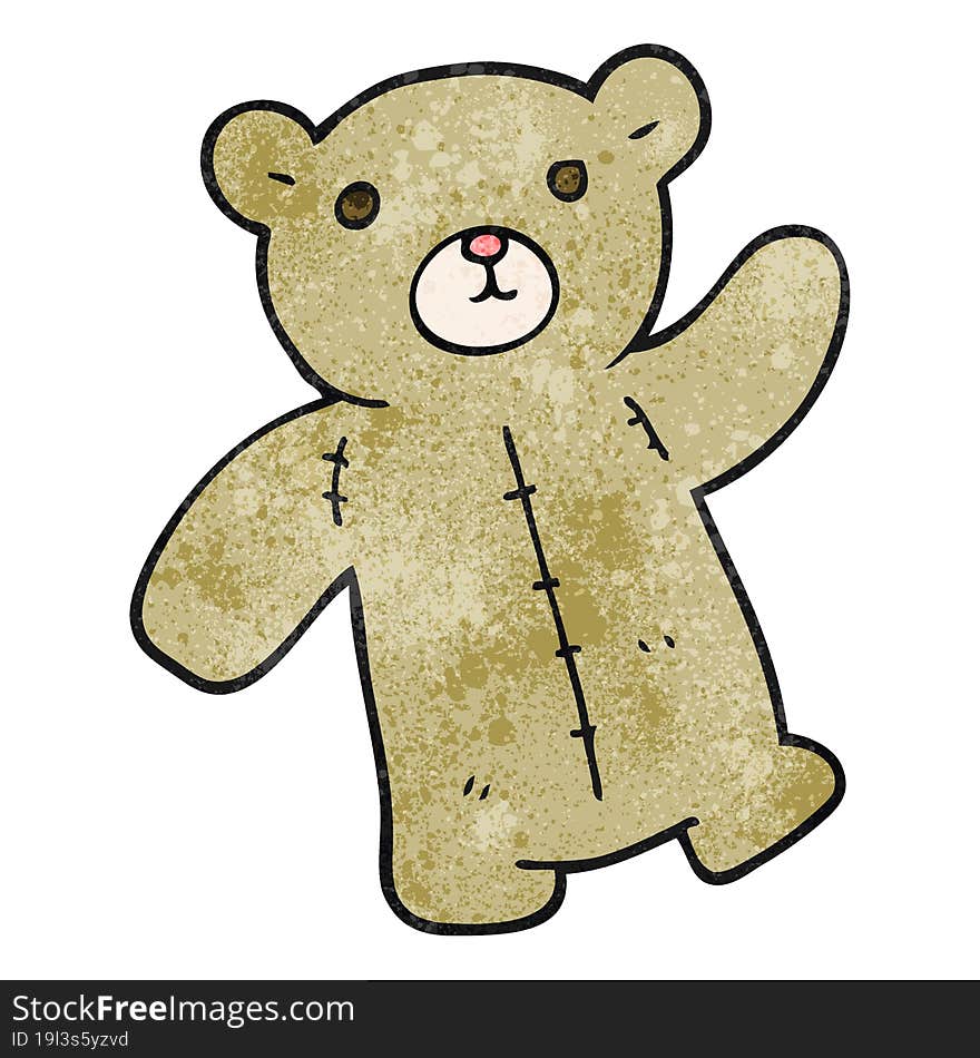 Textured Cartoon Teddy Bear