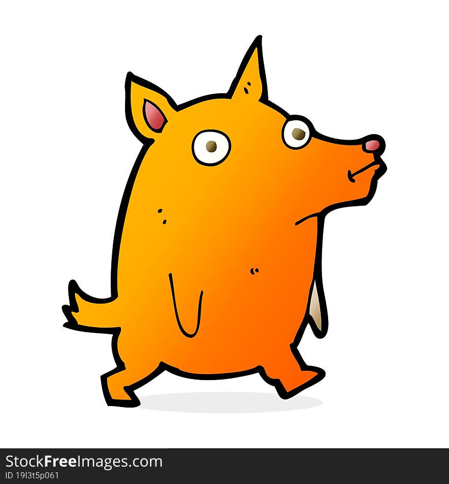 cartoon funny little dog