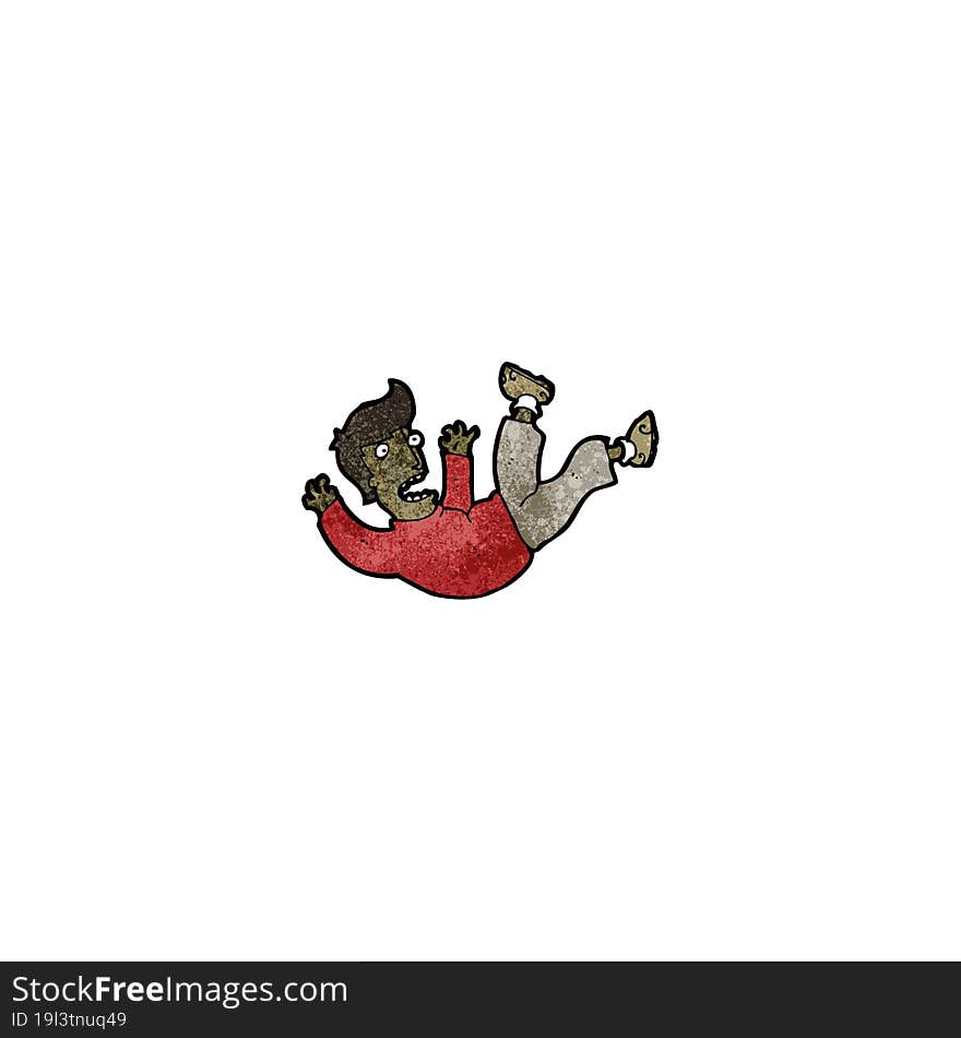 cartoon falling man