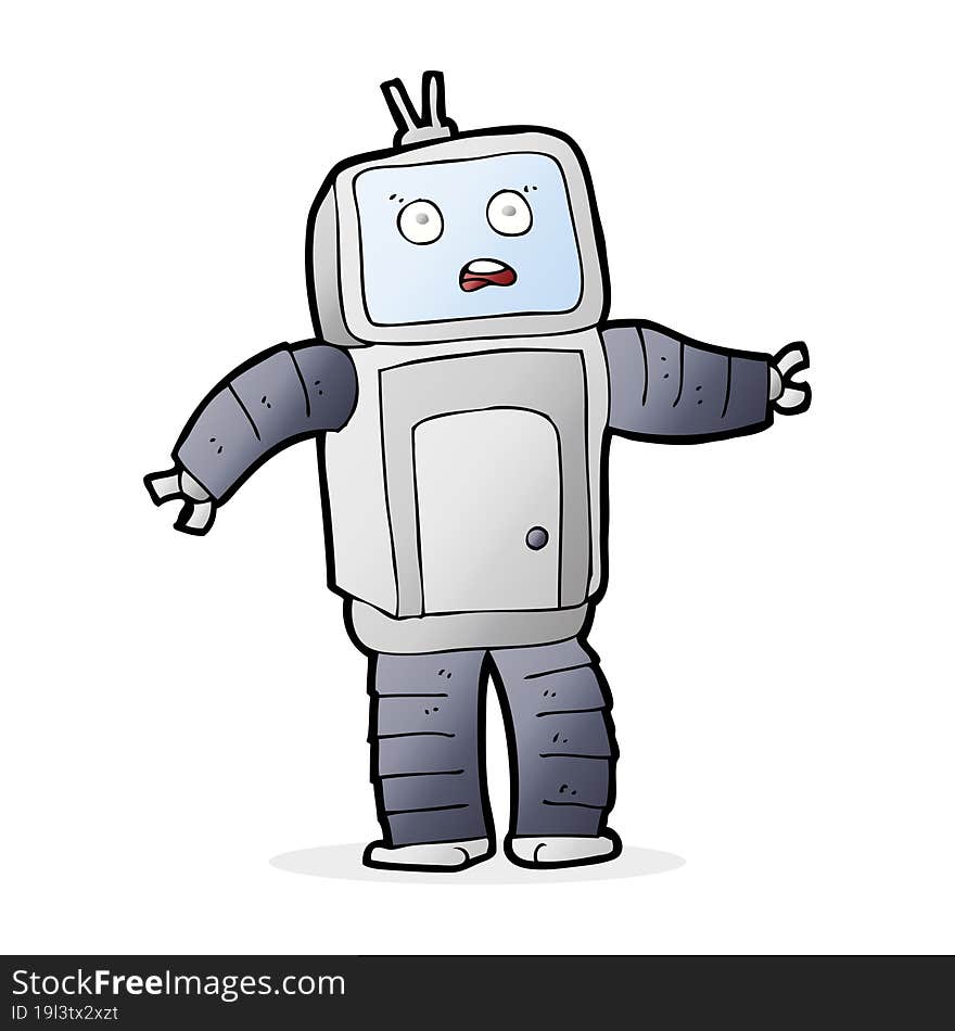 cartoon funny robot