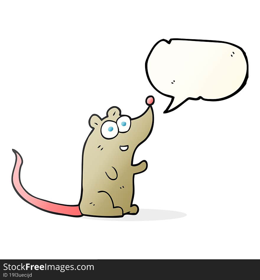 Speech Bubble Cartoon Mouse