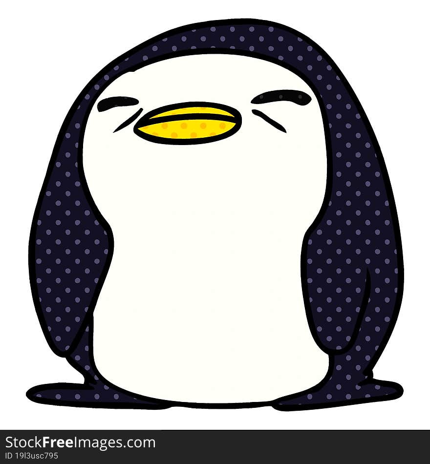 cartoon illustration kawaii of a cute penguin. cartoon illustration kawaii of a cute penguin