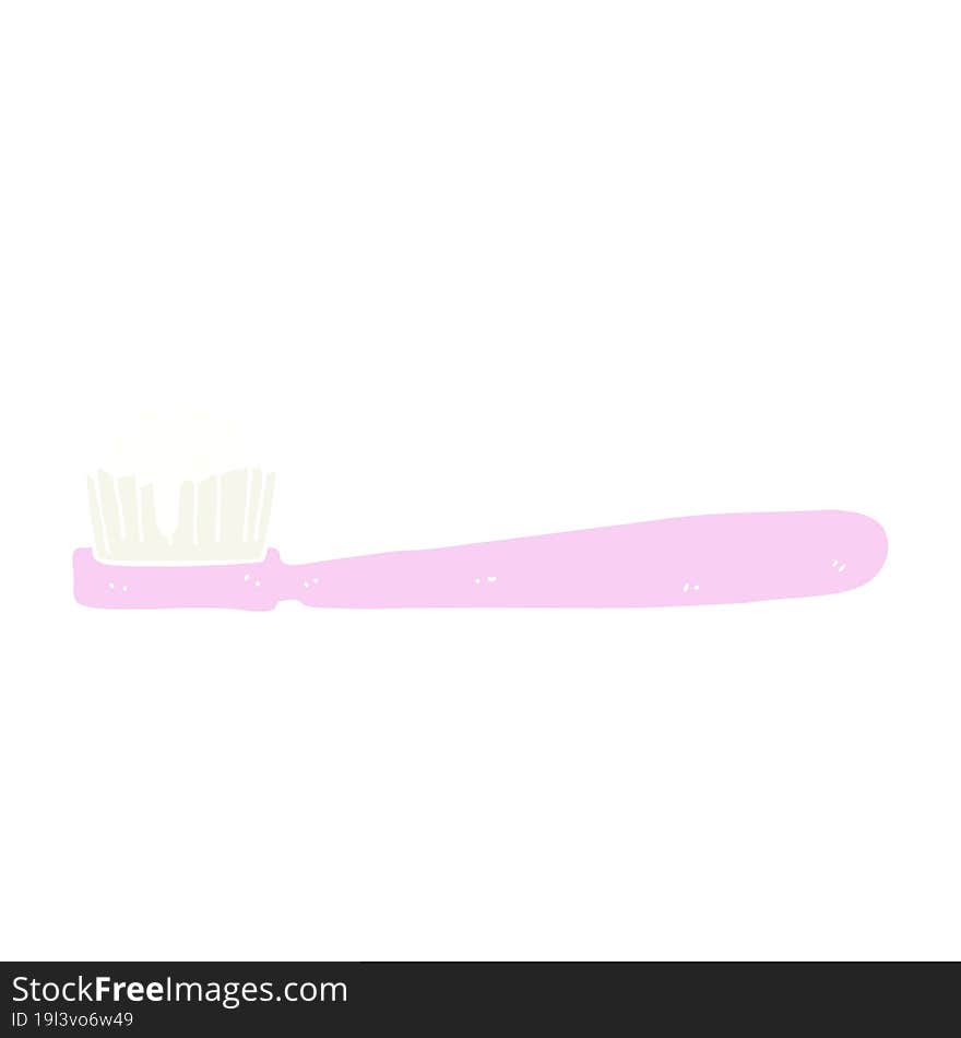 flat color illustration of a cartoon tooth brush