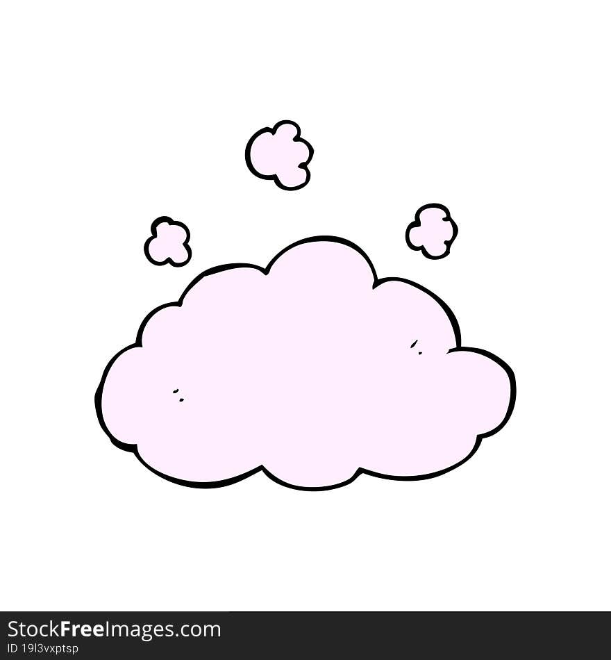 cartoon fluffy pink cloud