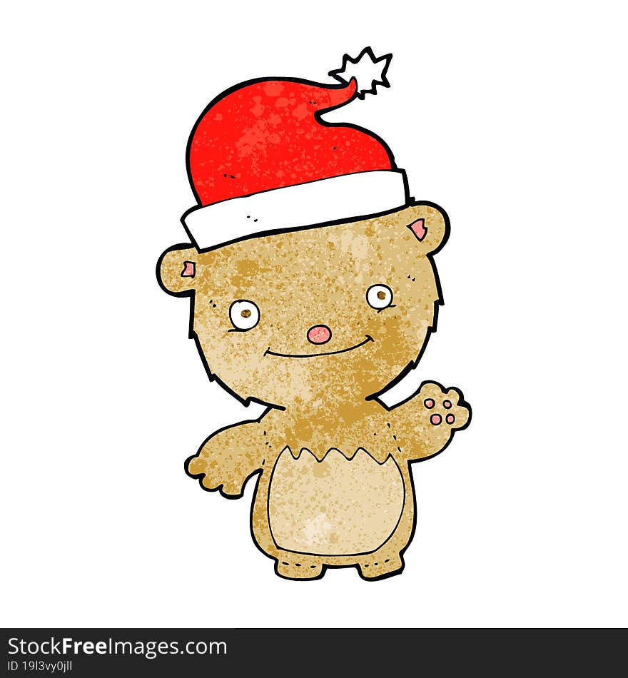 cartoon christmas teddy bear