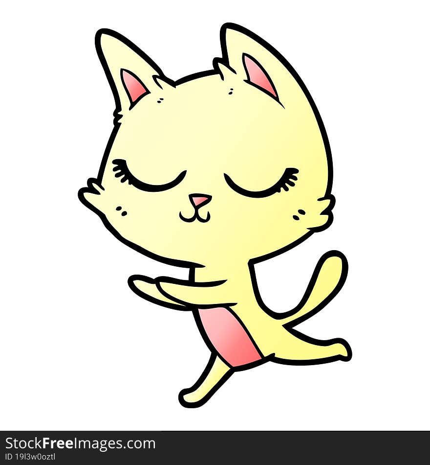 calm cartoon cat. calm cartoon cat