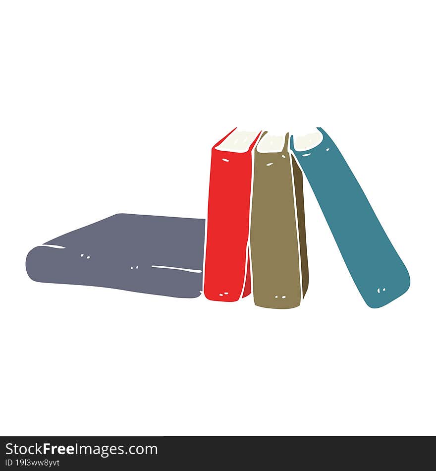 flat color illustration of books. flat color illustration of books