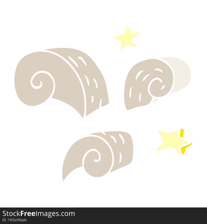 cartoon doodle swirl decorative elements