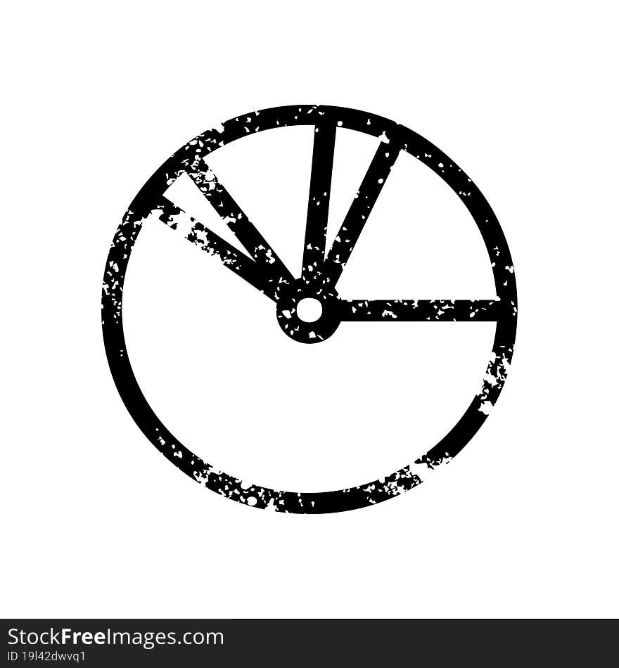 pie chart distressed icon