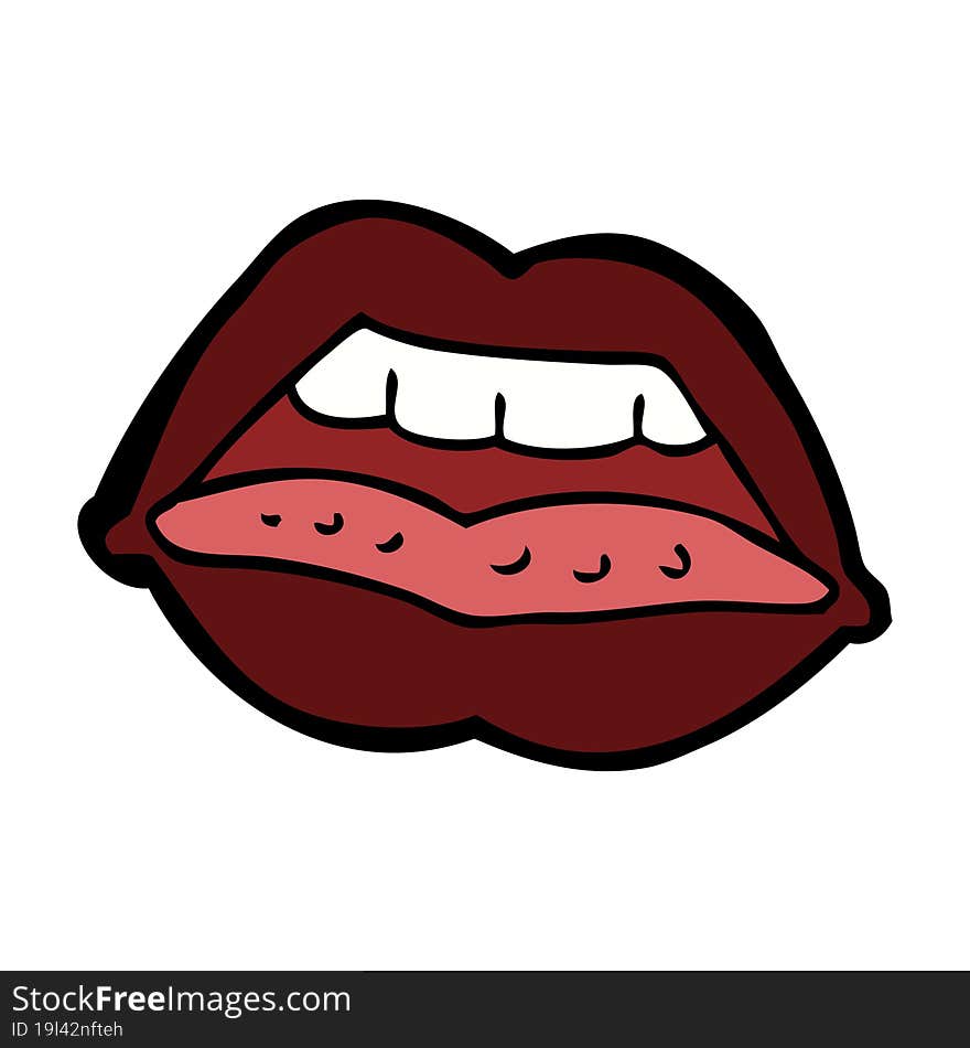 cartoon sexy lips symbol