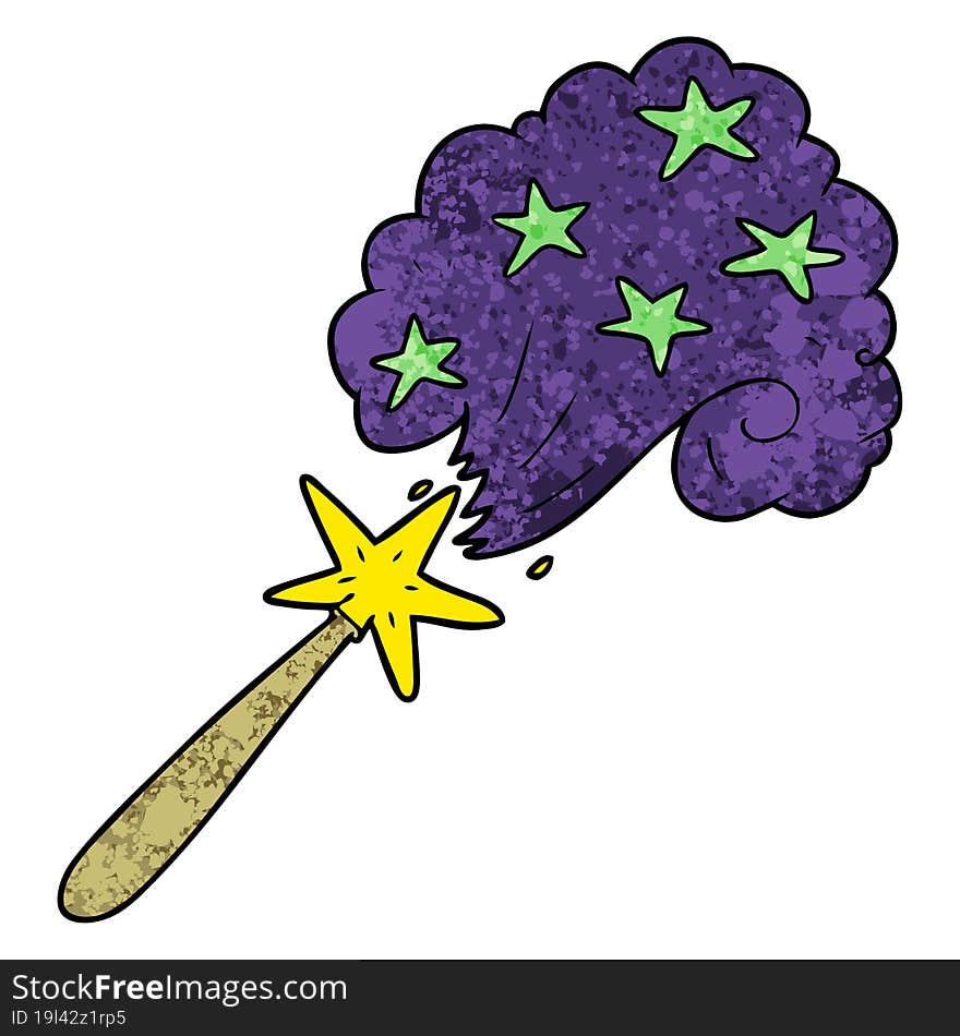 cartoon magic wand. cartoon magic wand