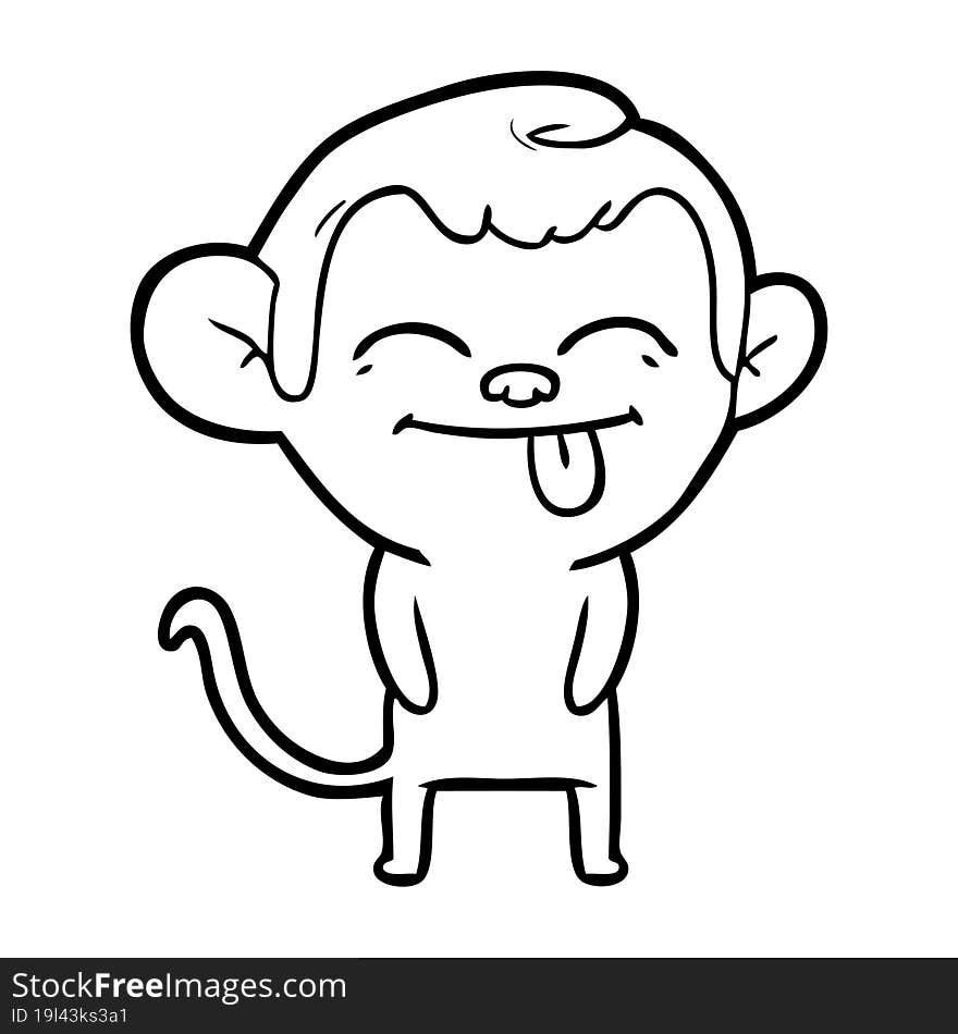 funny cartoon monkey. funny cartoon monkey