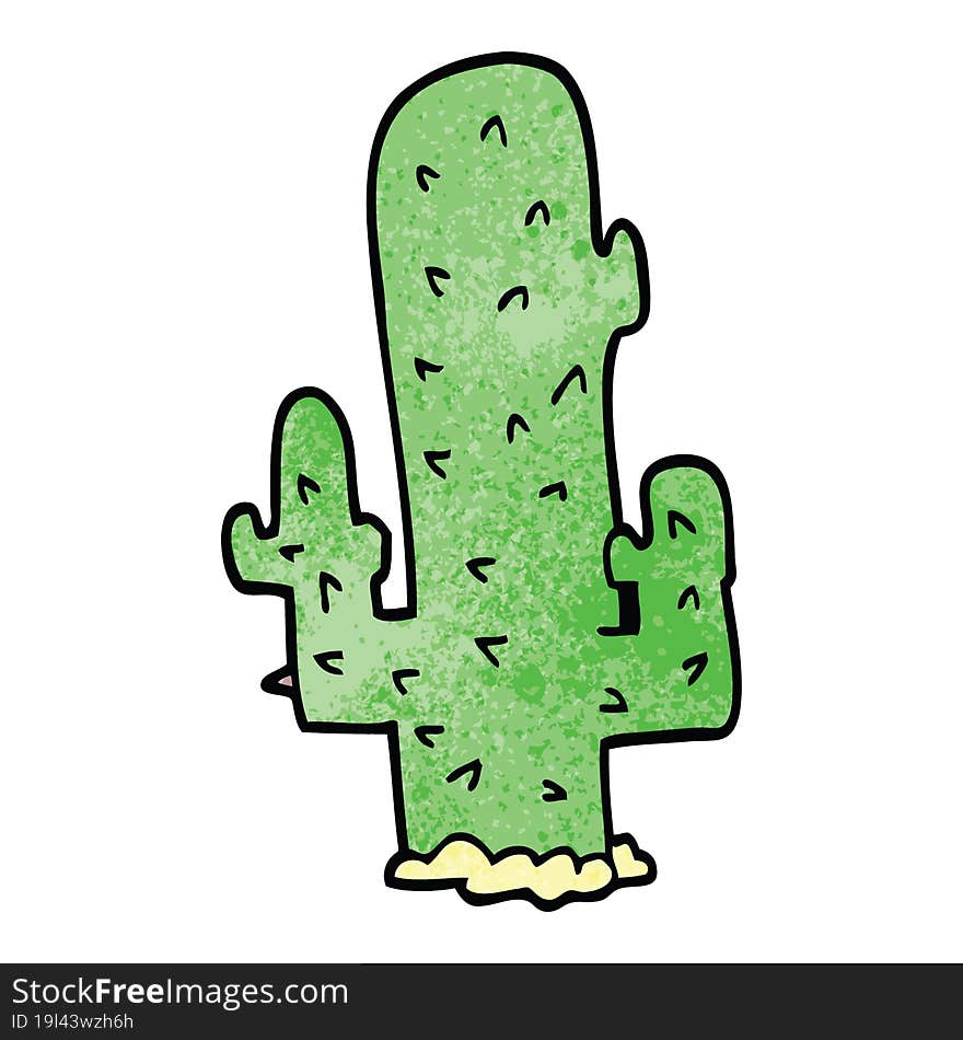 cartoon doodle cactus