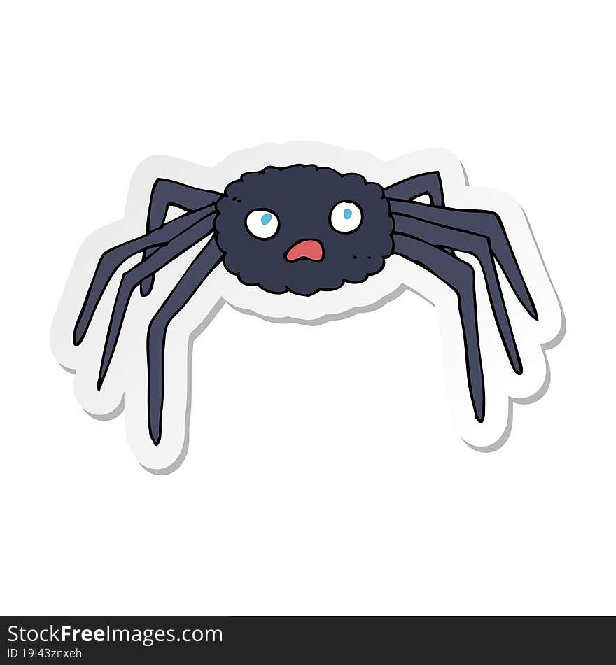 sticker of a cartoon spider