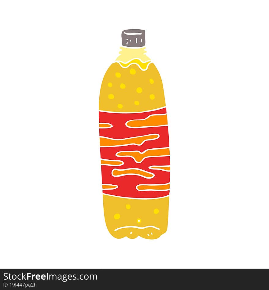 flat color illustration of a cartoon fizzy drink